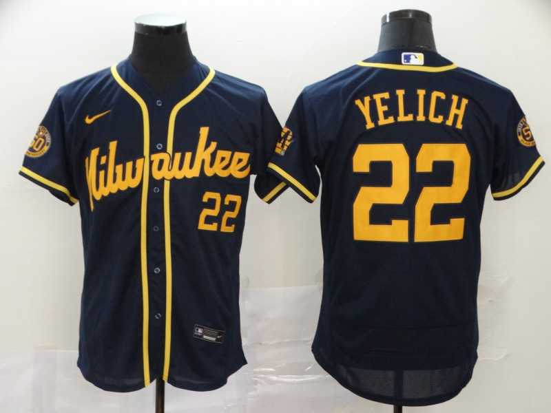 Brewers 22 Christian Yelich Navy Nike 2020 Flexbase Jersey,We sell and wholesale Brewers 22 Christian Yelich Navy Nike 2020 Flexbase Jersey on line form chian!